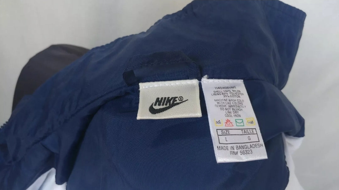 Vintage Nike Nylon Zip Track Top Jacket Mens L