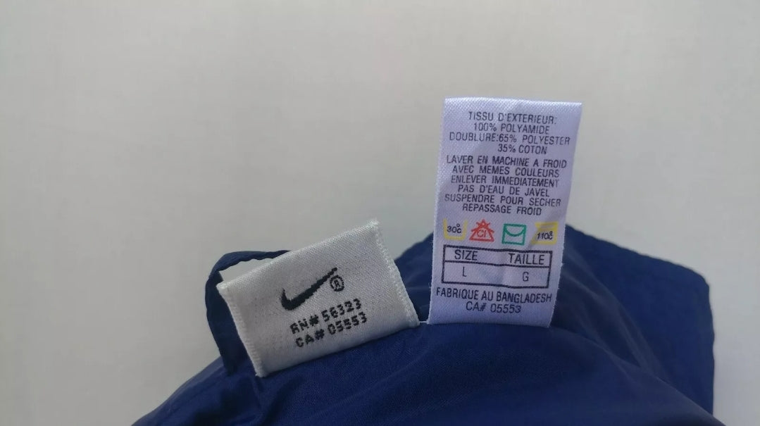 Vintage Nike Nylon Zip Track Top Jacket Mens L