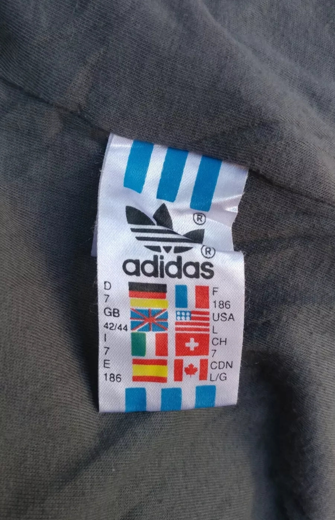 Vintage 90s Adidas Spell Out Track Top Jacket Mens L