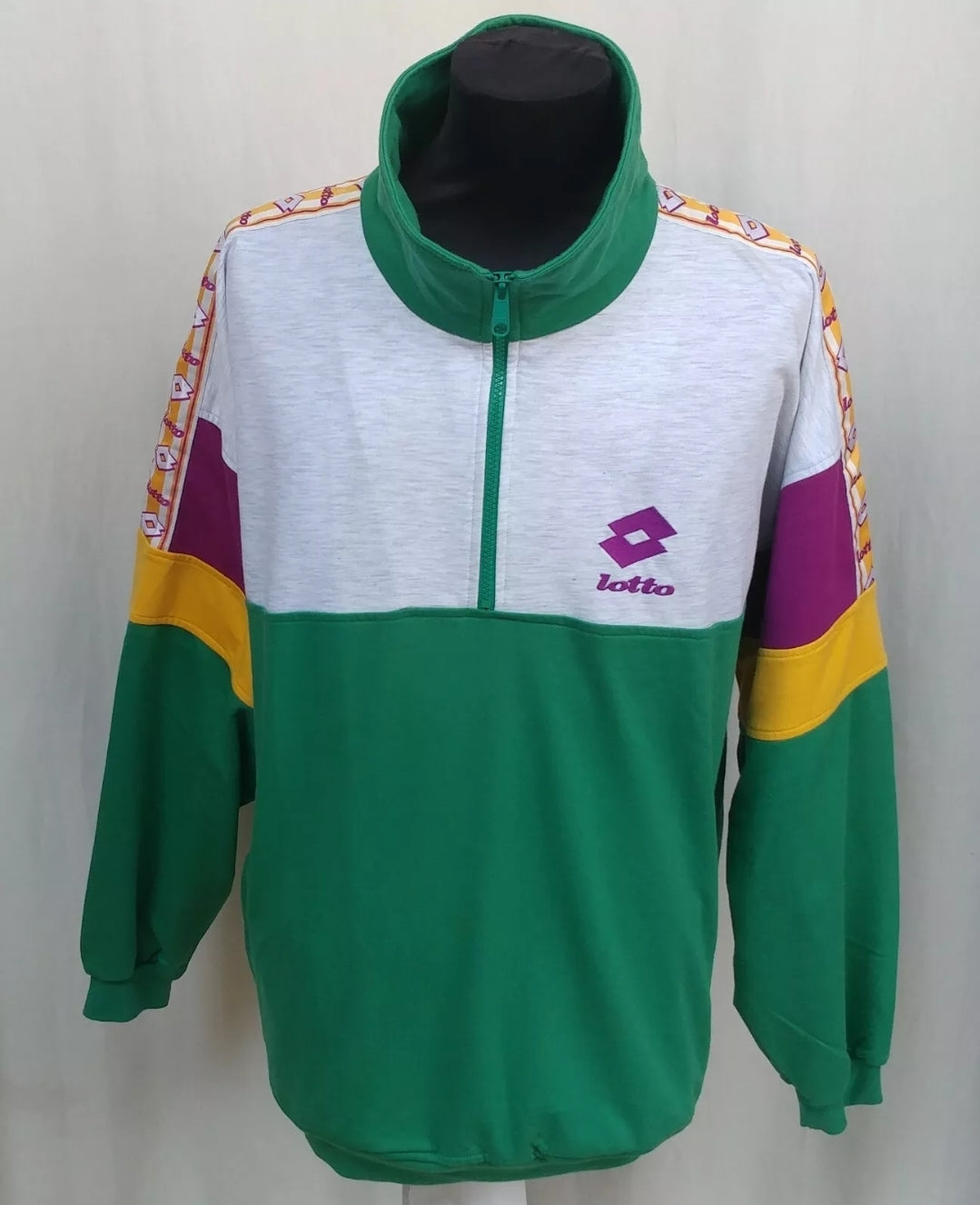 Vintage 90s Lotto Team Sweatshirt Zip Mens XL