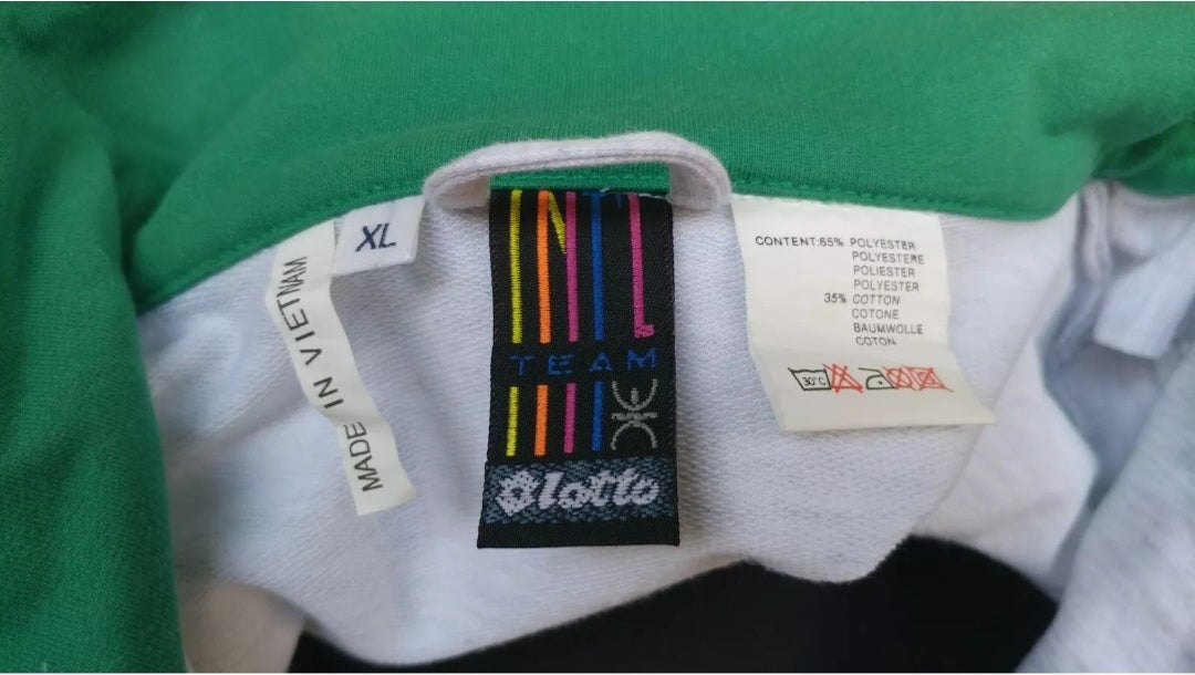 Vintage 90s Lotto Team Sweatshirt Zip Mens XL