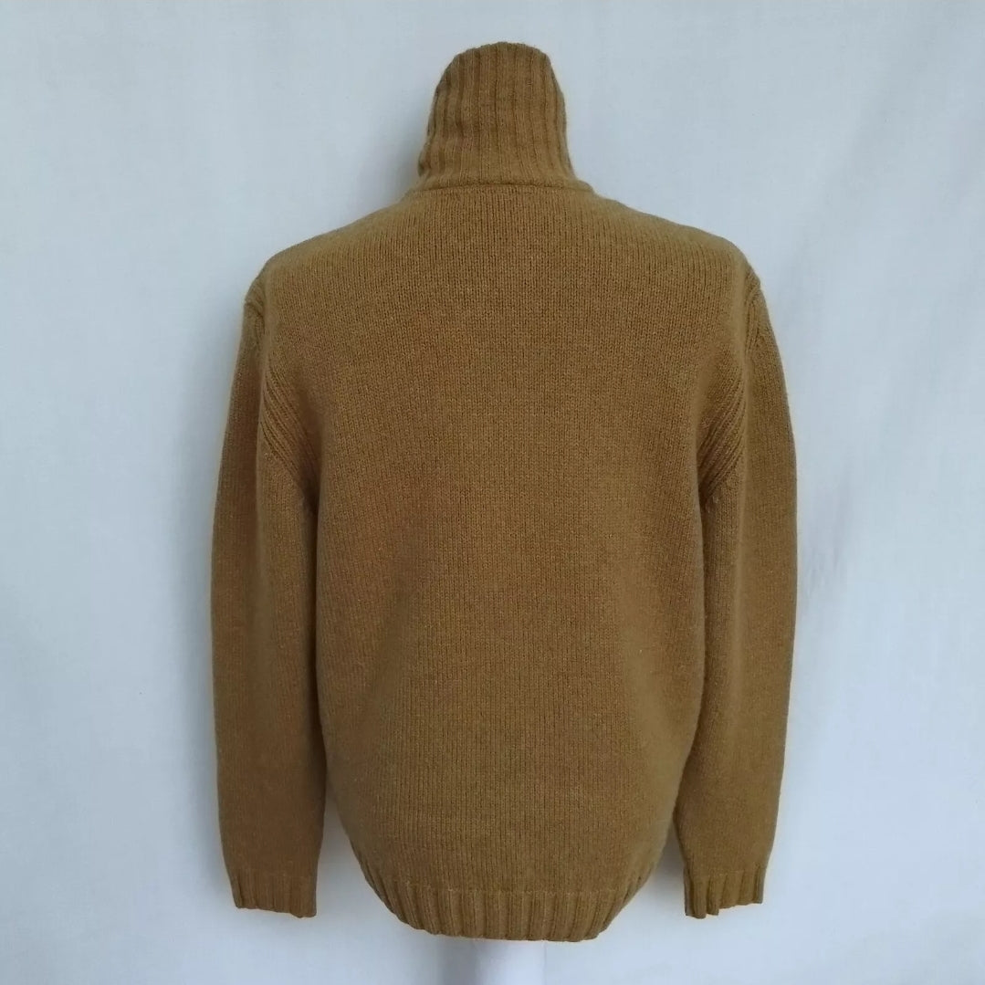 Massimo Dutti Full Zip Wool Sweater Mens L