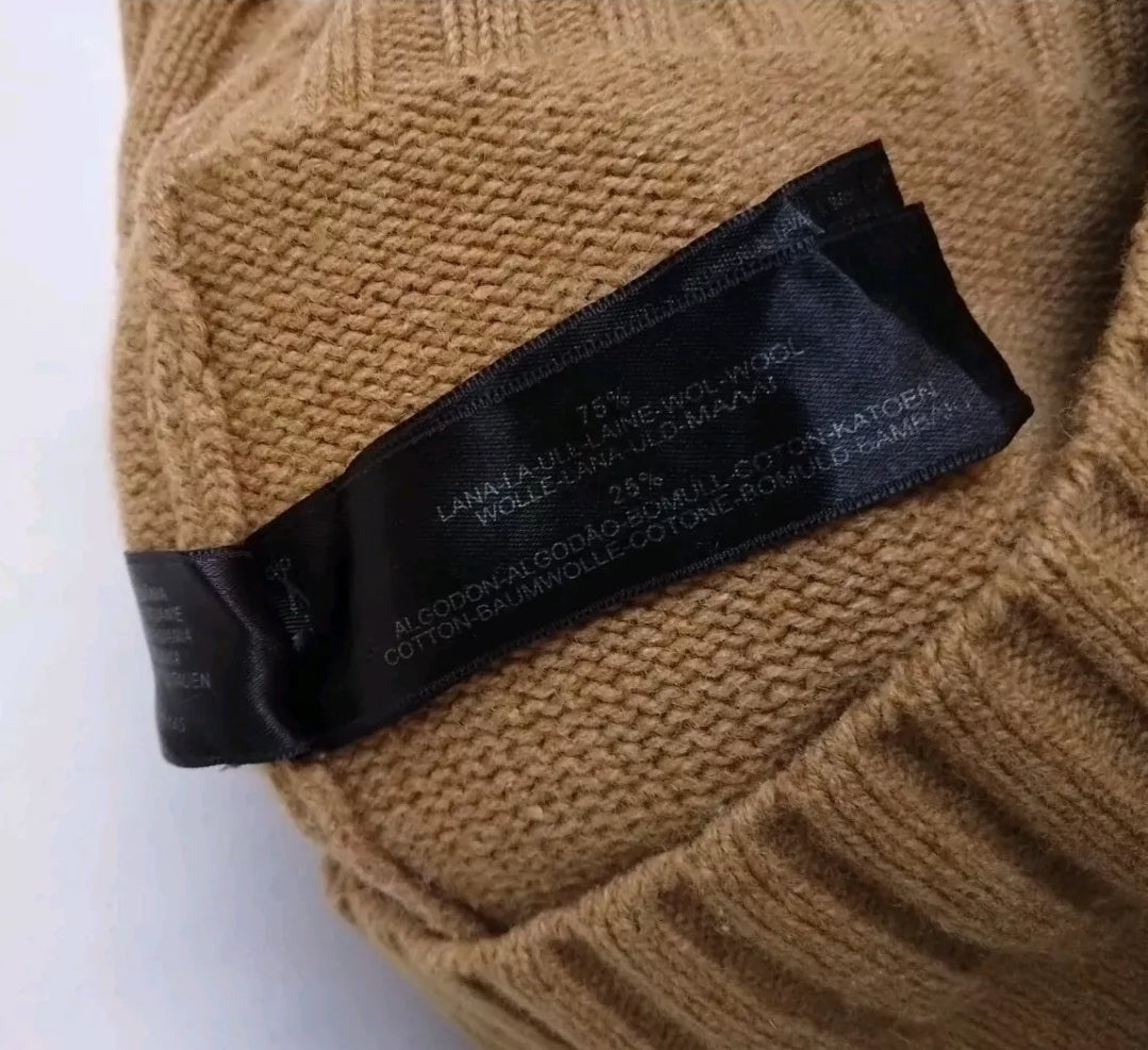 Massimo Dutti Full Zip Wool Sweater Mens L