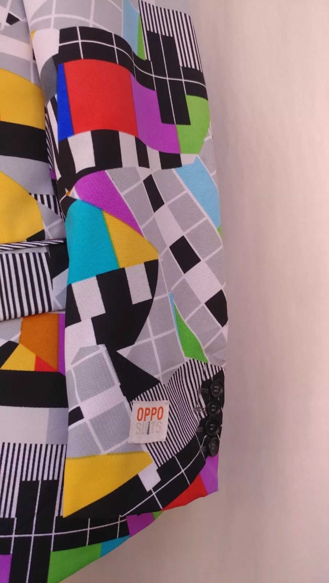 New Without Tags OppoSuits Mens Fun Geometric Festival Blazer Jacket EU 50/US 40