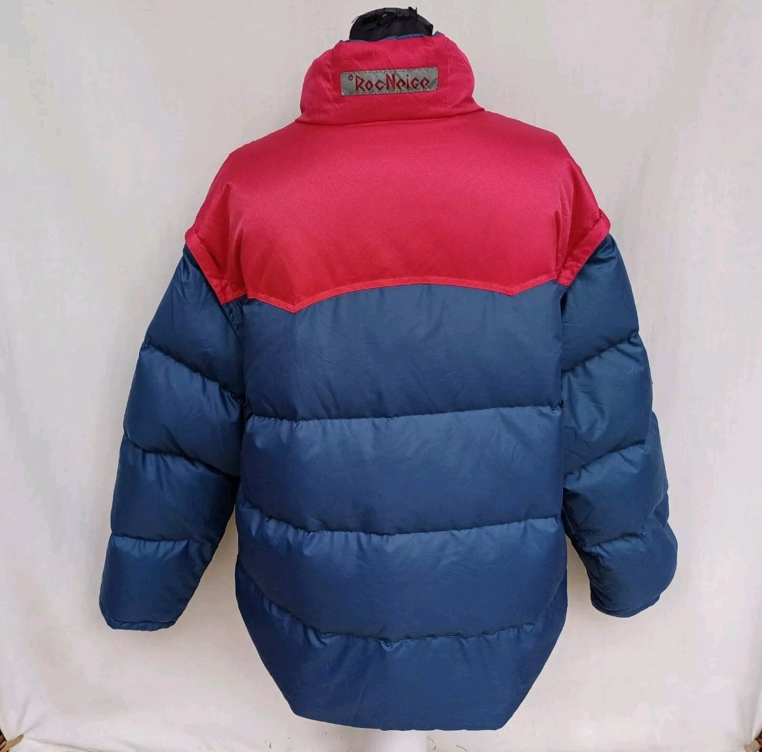 Vintage Roc Neige Removable Sleeve Down Puffer Jacket Mens XL