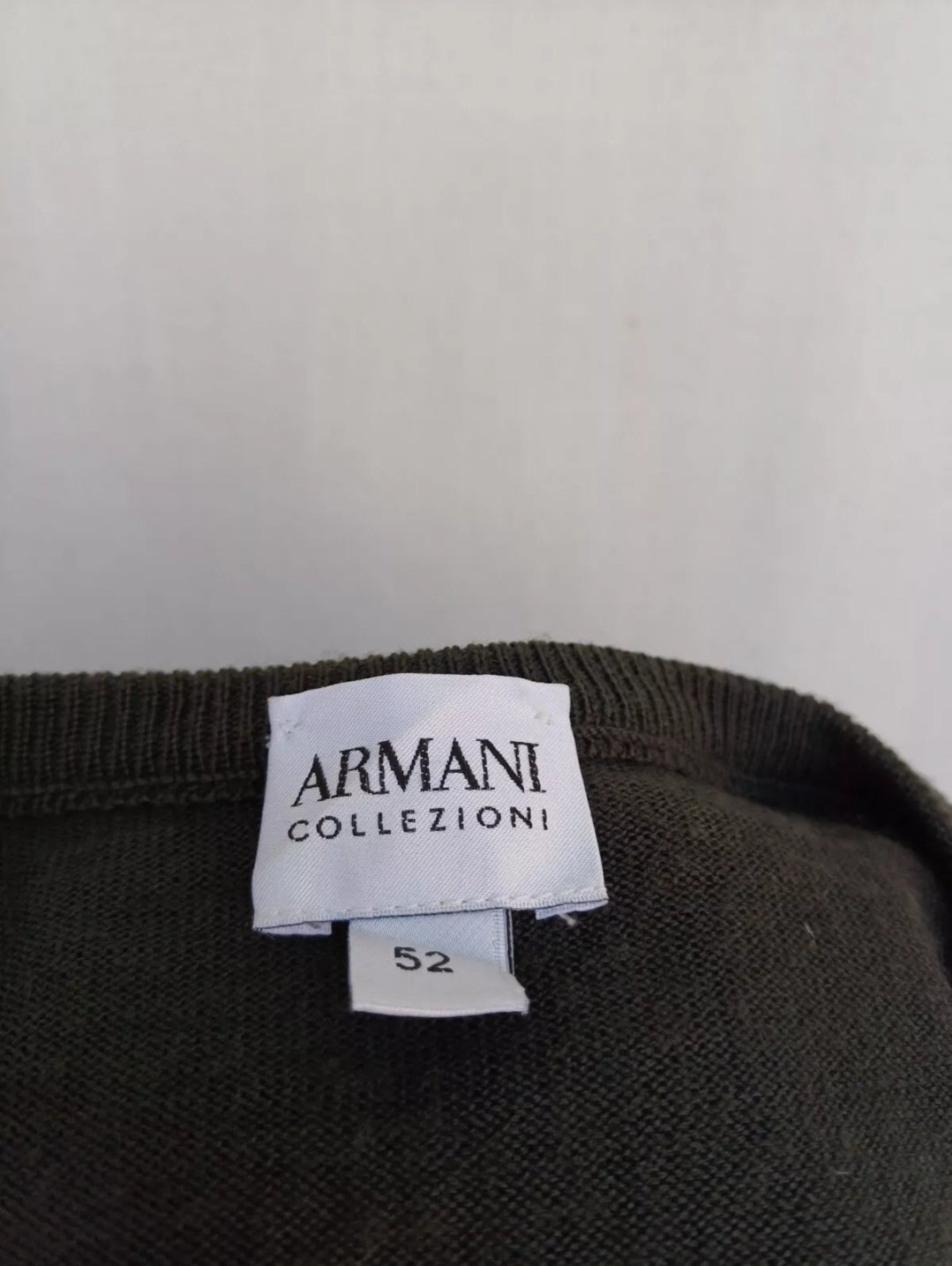 Armani Collezioni Virgin Wool Pullover Sweater Size 52