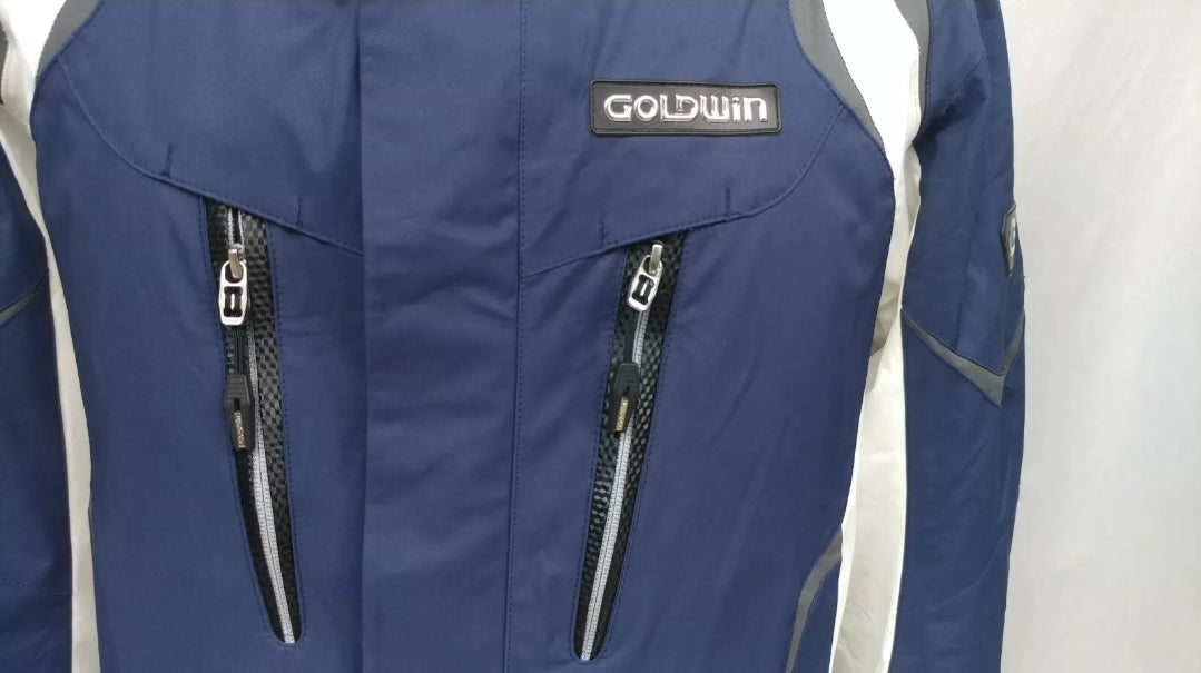Goldwin Snowboarding Ski Jacket Blue W/Removable Hood Mens S