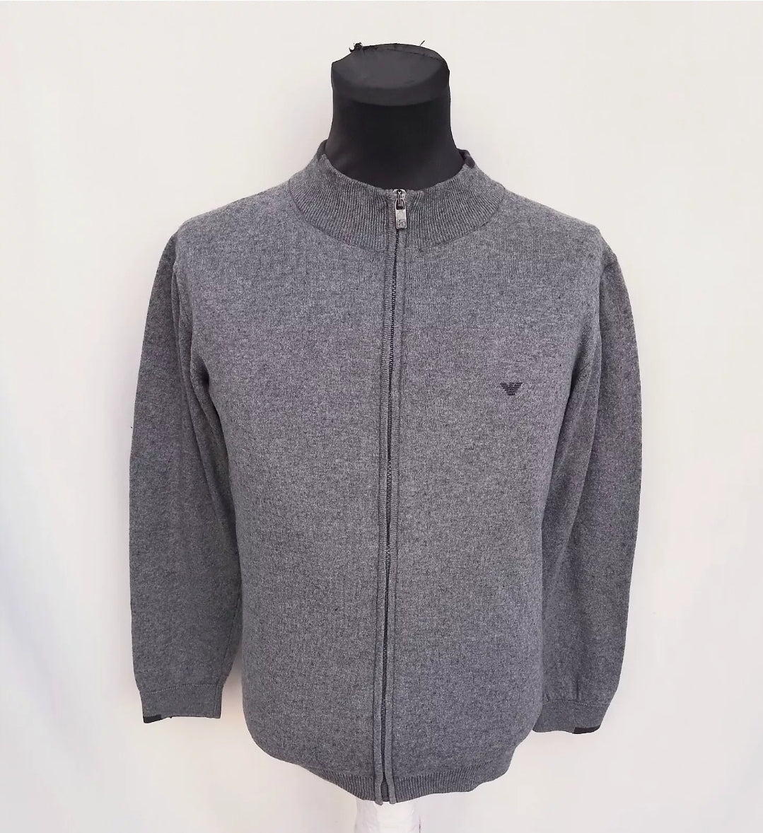 Armani Junior Zip Cotton/Wool Sweater Boys 16A