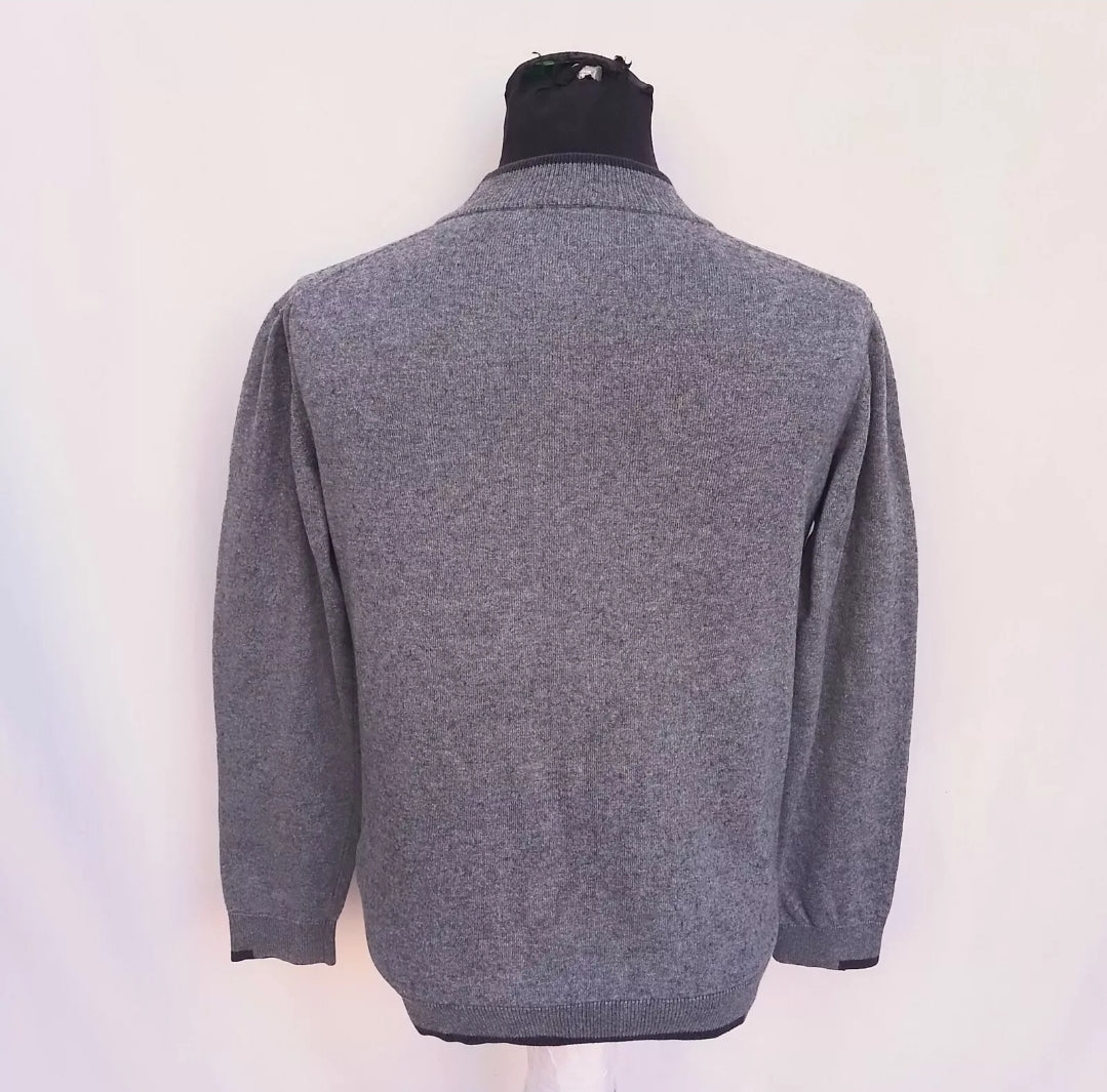 Armani Junior Zip Cotton/Wool Sweater Boys 16A