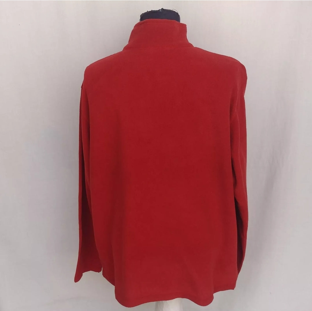 The North Face Polartec Recycled Fleece Zip Pullover Jacket Mens L