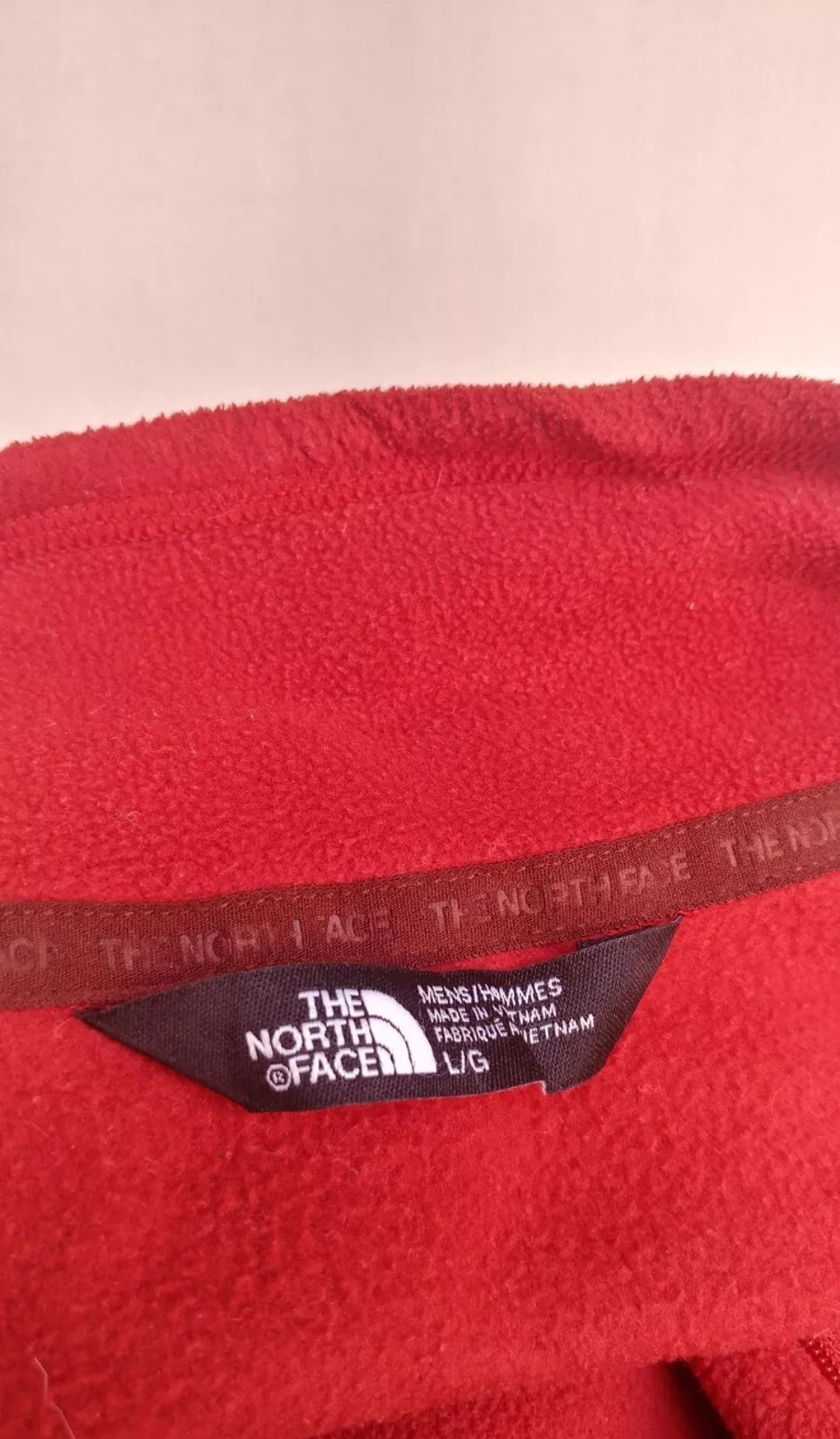 The North Face Polartec Recycled Fleece Zip Pullover Jacket Mens L