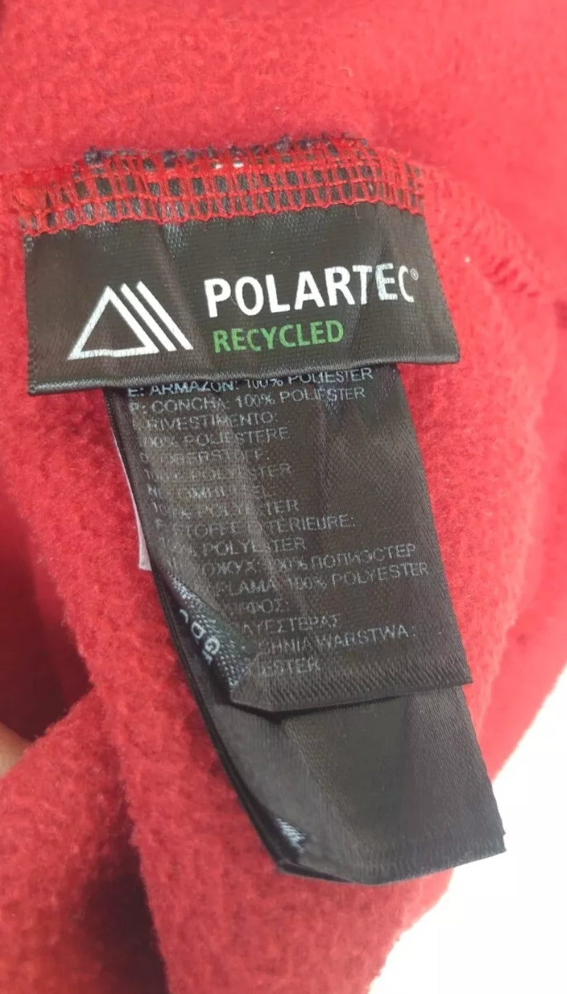 The North Face Polartec Recycled Fleece Zip Pullover Jacket Mens L