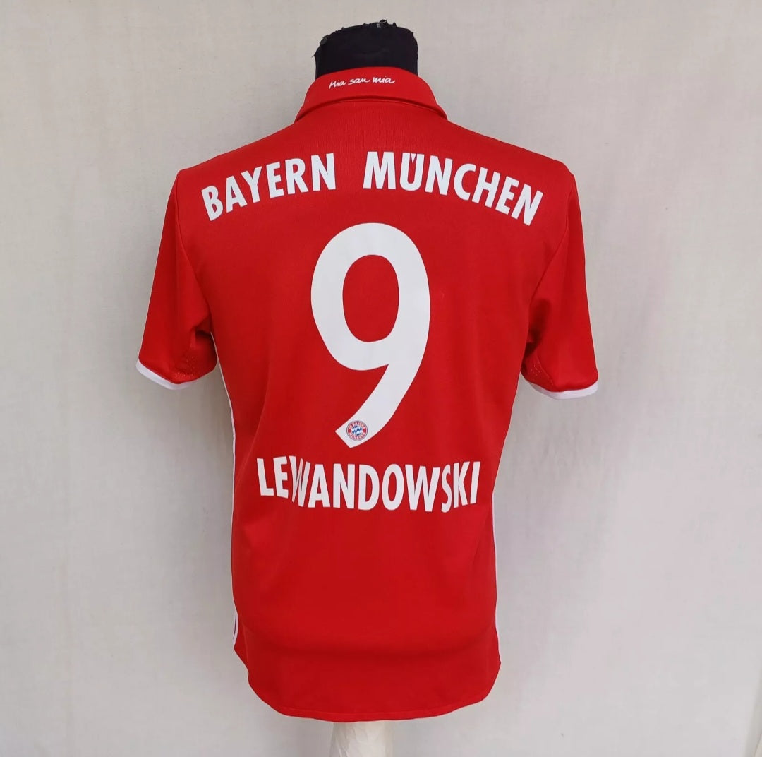 Bayern Munich #9 Lewandowski 2016/17 Home Adidas Shirt Mens S