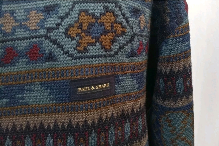 Paul & Shark Yachting Pure wool Button Cardigan Sweater Mens M