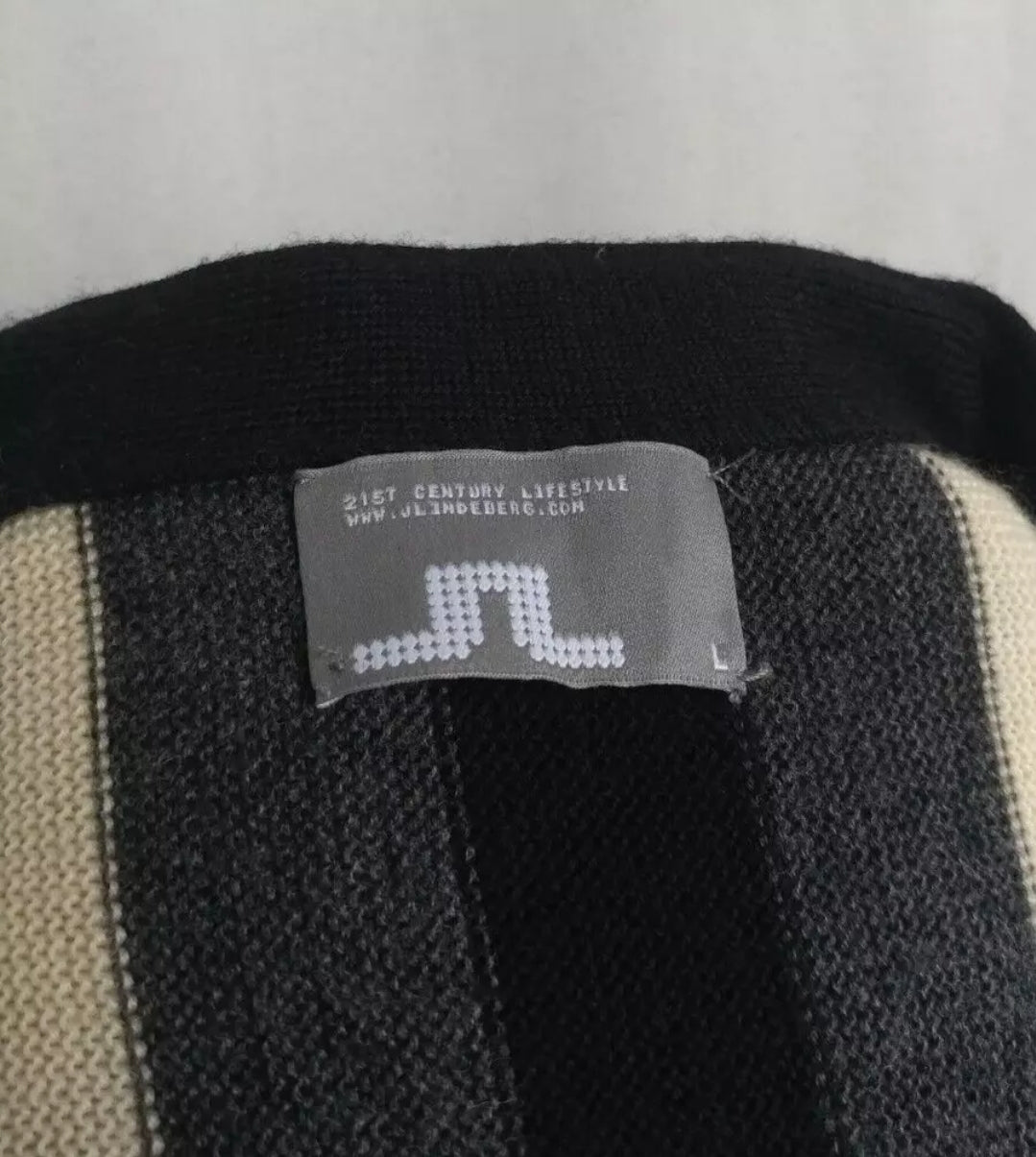 J.Lindeberg 21st Century Merino Wool Sleeveless Button Sweater Vest Mens L