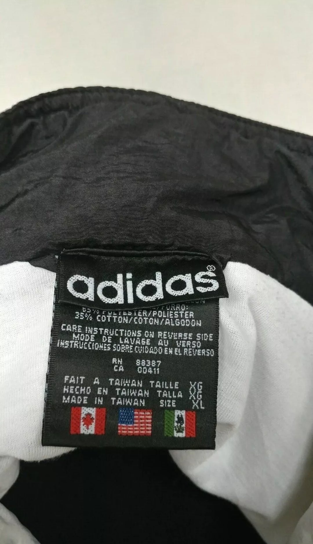 Vintage Adidas Big Logo Spell Out Pullover Track Top Jacket Mens XL