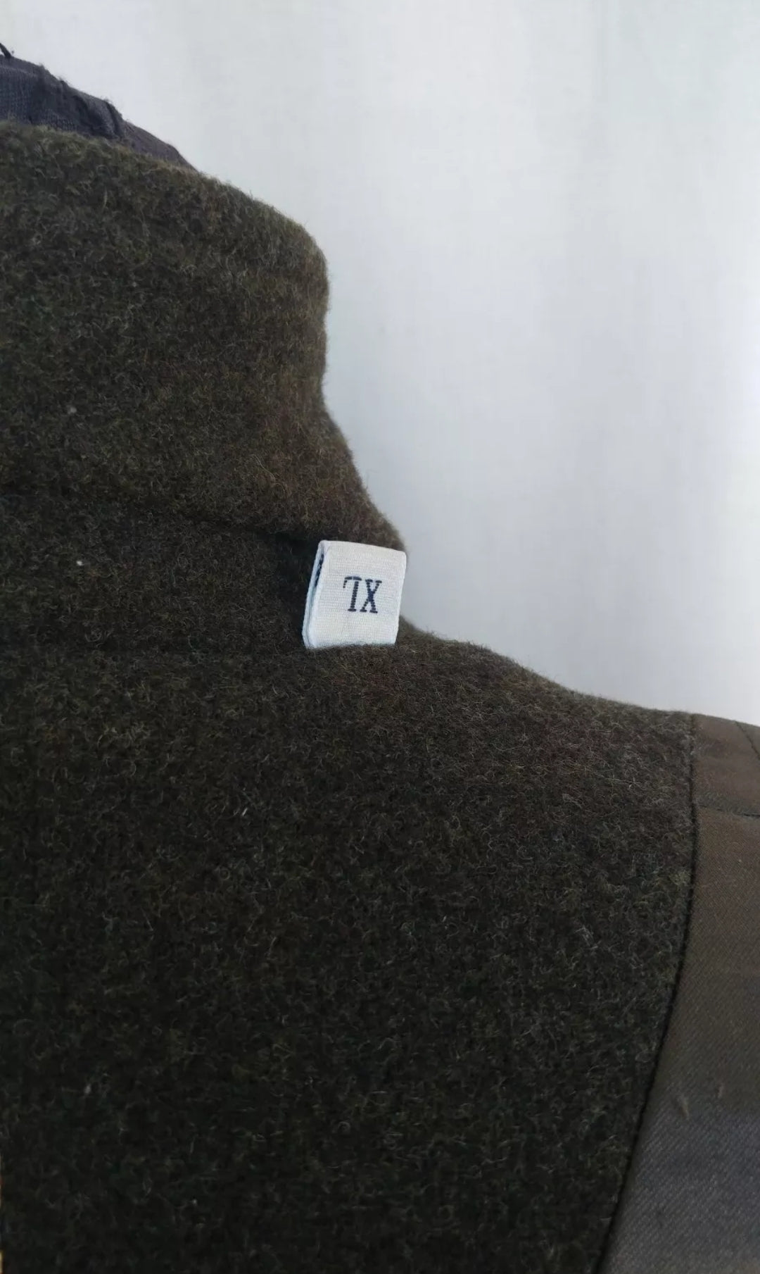 Vintage Thomas Burberry Wool Coat Jacket Dark Green Mens XL