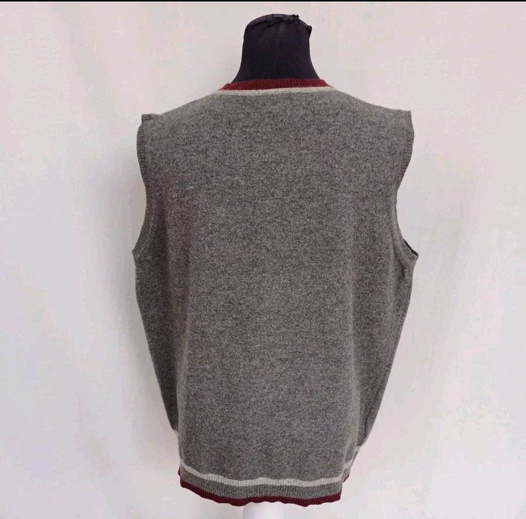 Lacoste Lambswool Vest/Sleeveless Sweater 9/Mens 2XL