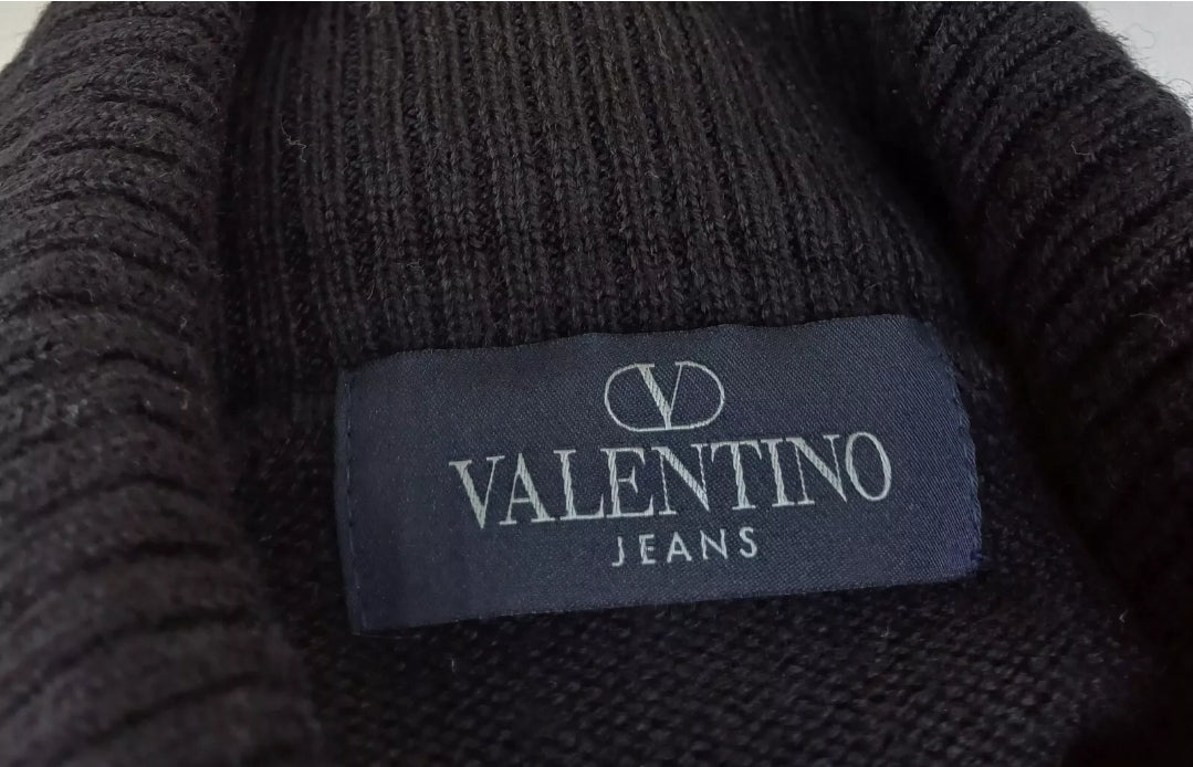Valentino Jeans Wool/Acrylic Pullover Sweater 56/Mens 2XL