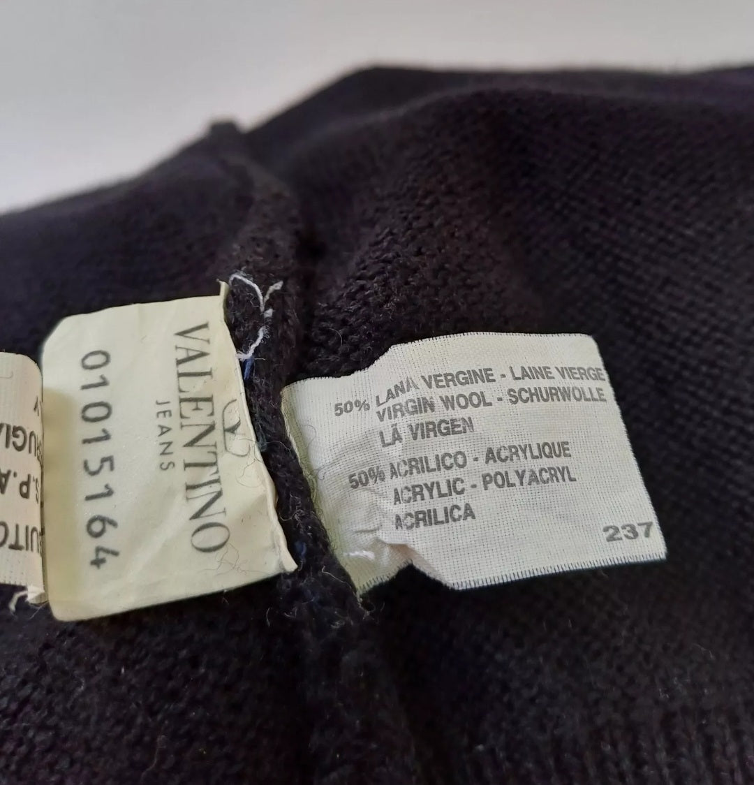 Valentino Jeans Wool/Acrylic Pullover Sweater 56/Mens 2XL