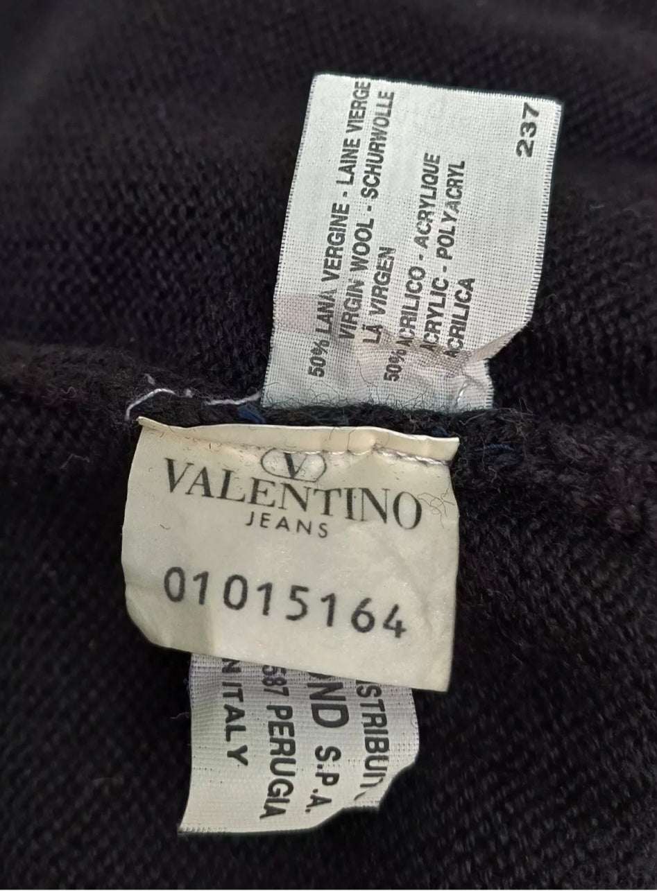 Valentino Jeans Wool/Acrylic Pullover Sweater 56/Mens 2XL