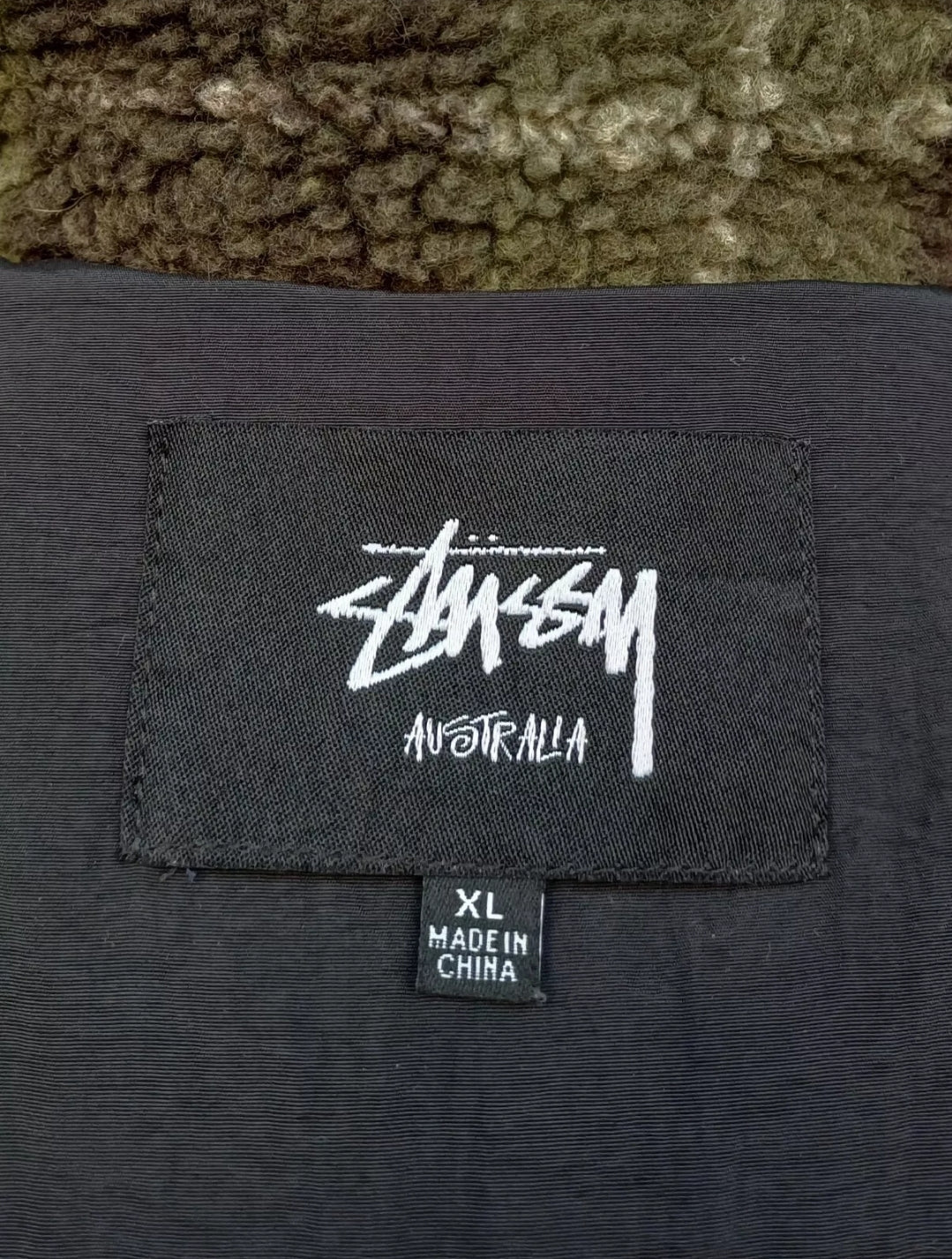 Stussy Australia 2020 Sherpa Zip Fleece Jacket Mens XL