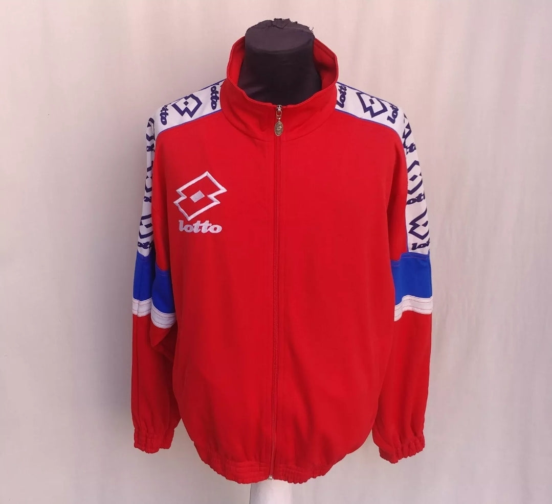 Vintage Lotto Taped Track Top Jacket Mens L