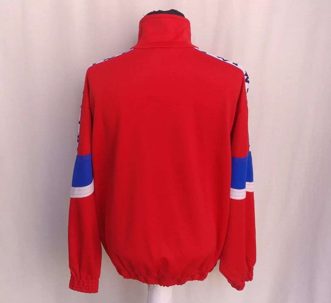 Vintage Lotto Taped Track Top Jacket Mens L