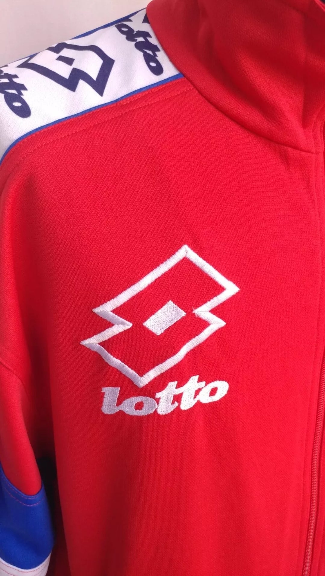 Vintage Lotto Taped Track Top Jacket Mens L