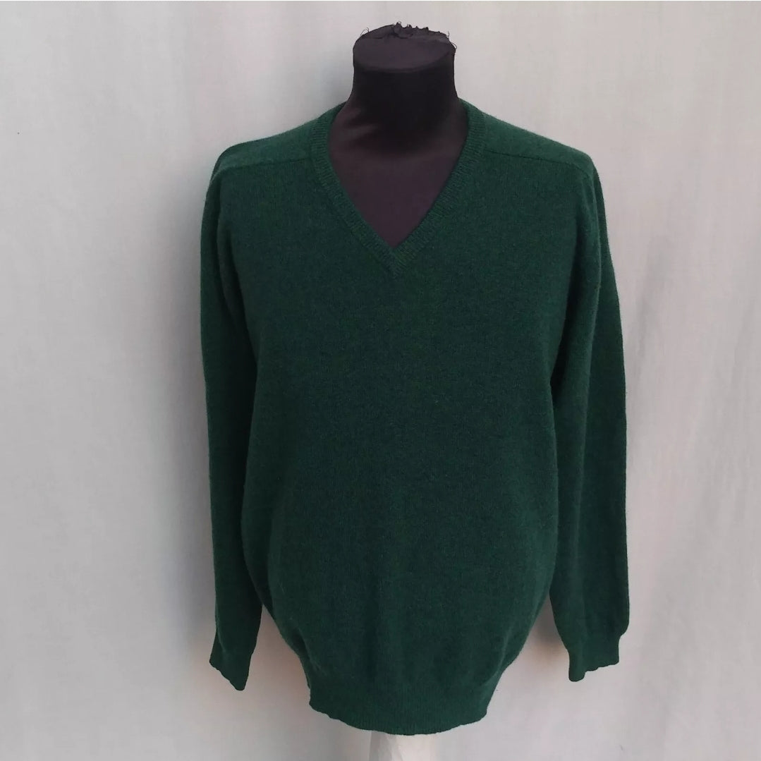 Alan Paine Pure Lambswool V-Neck Sweater 56/Mens XL