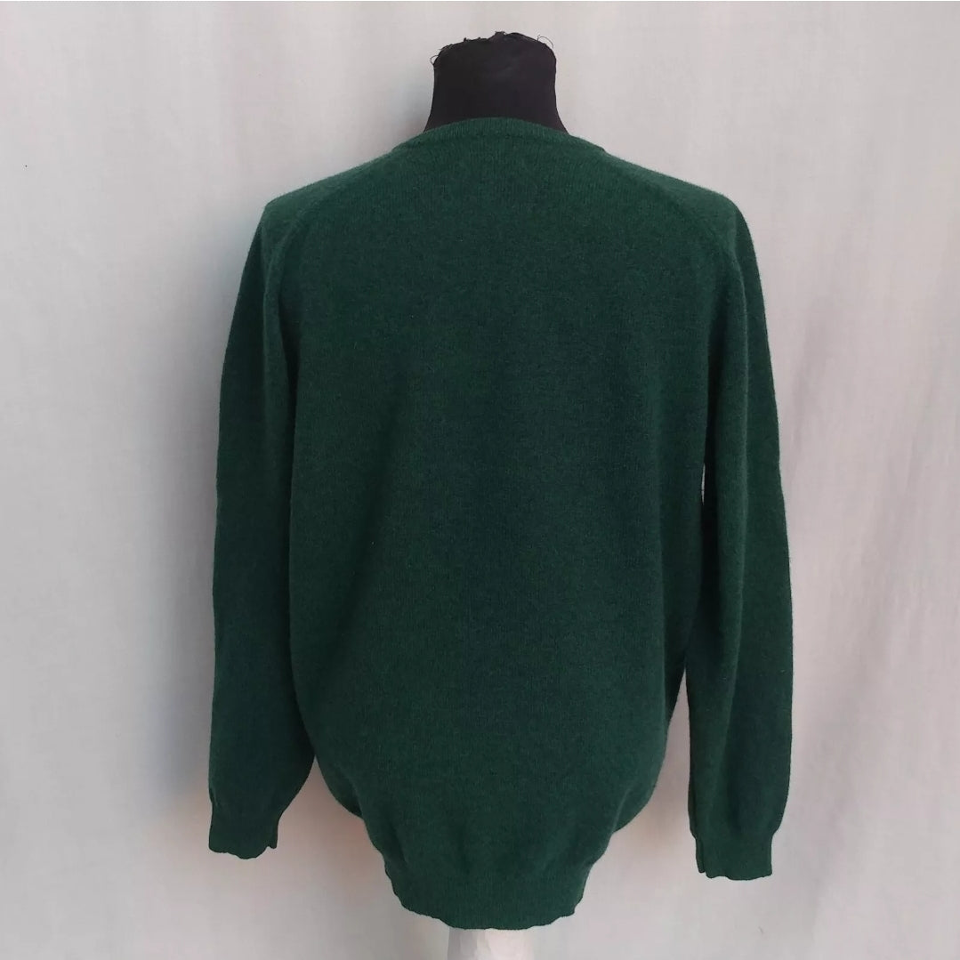 Alan Paine Pure Lambswool V-Neck Sweater 56/Mens XL
