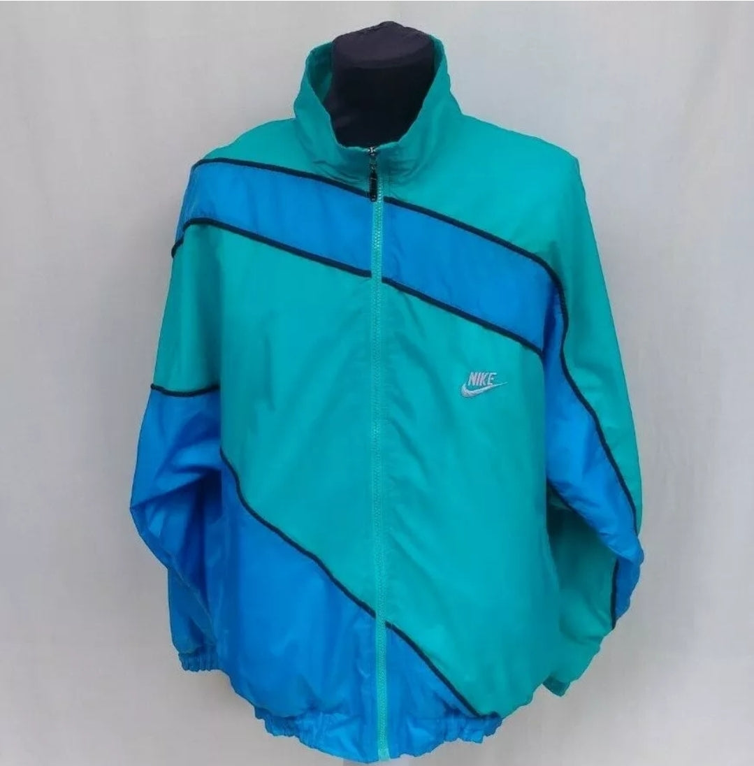 Vintage Nike Big Logo Windbreaker Track Top Jacket Mens L