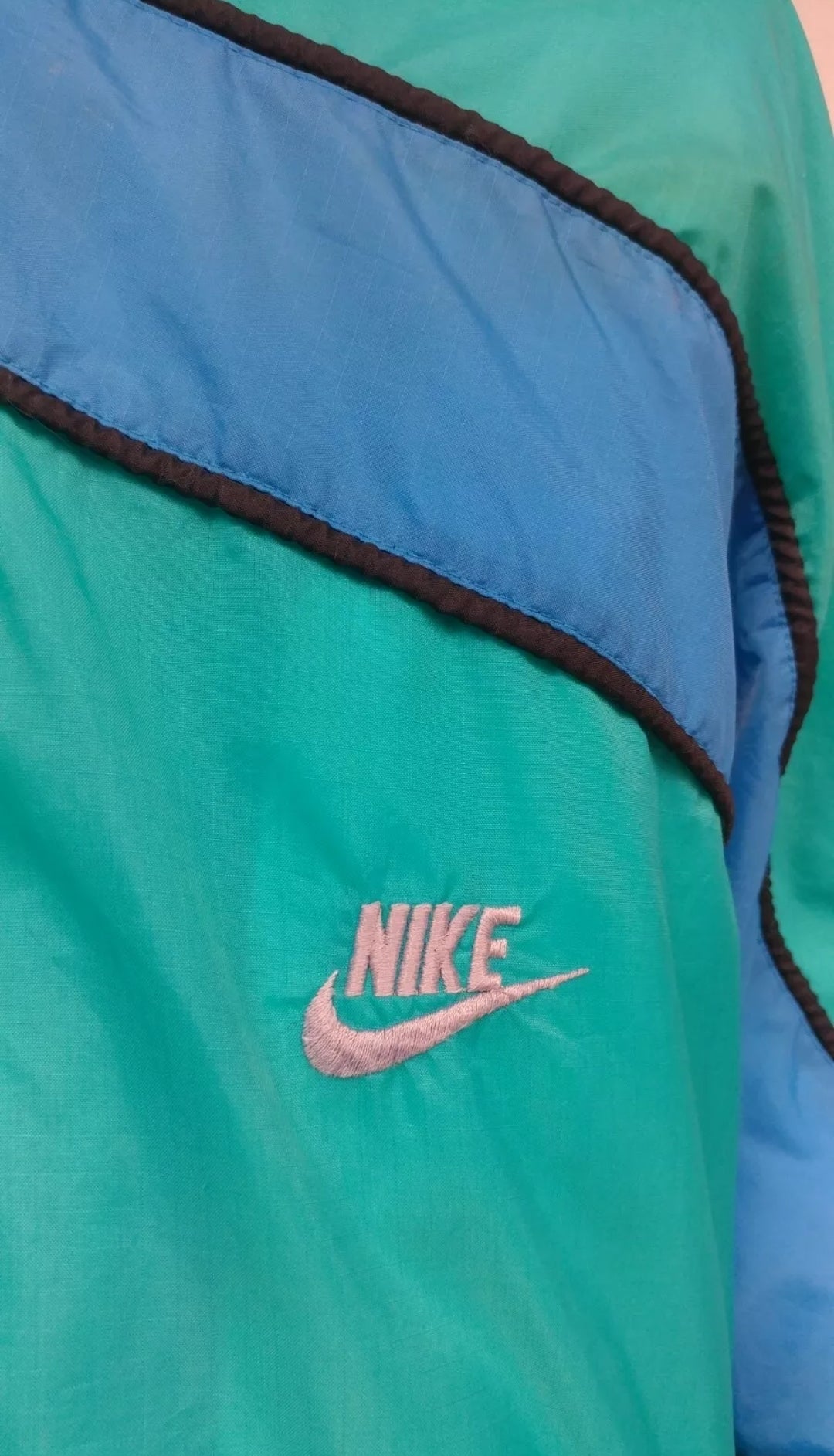 Vintage Nike Big Logo Windbreaker Track Top Jacket Mens L