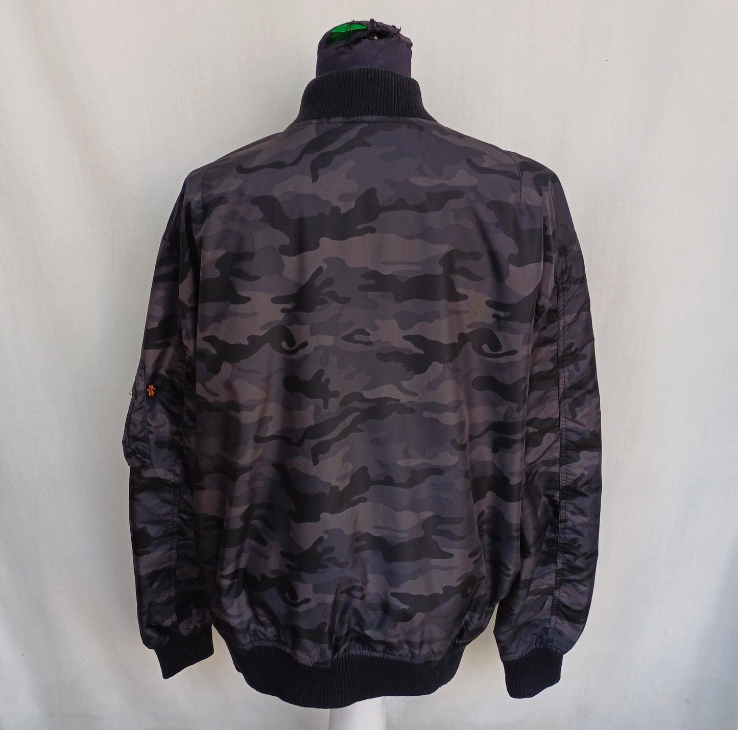 Alpha Industries Camo Full Zip Flight Bomber Jacket Size Mens 3XL