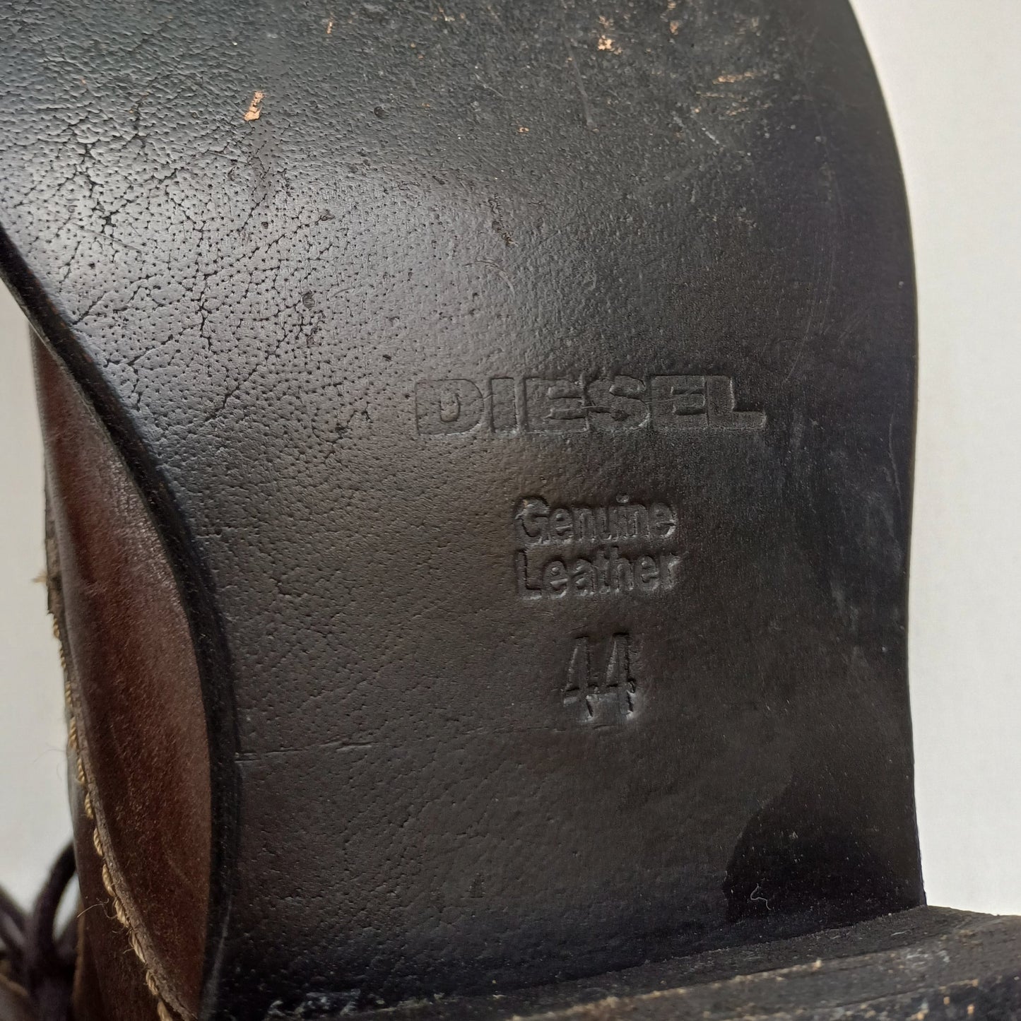 Diesel Men's Genuine Leather Boots Size EU 44