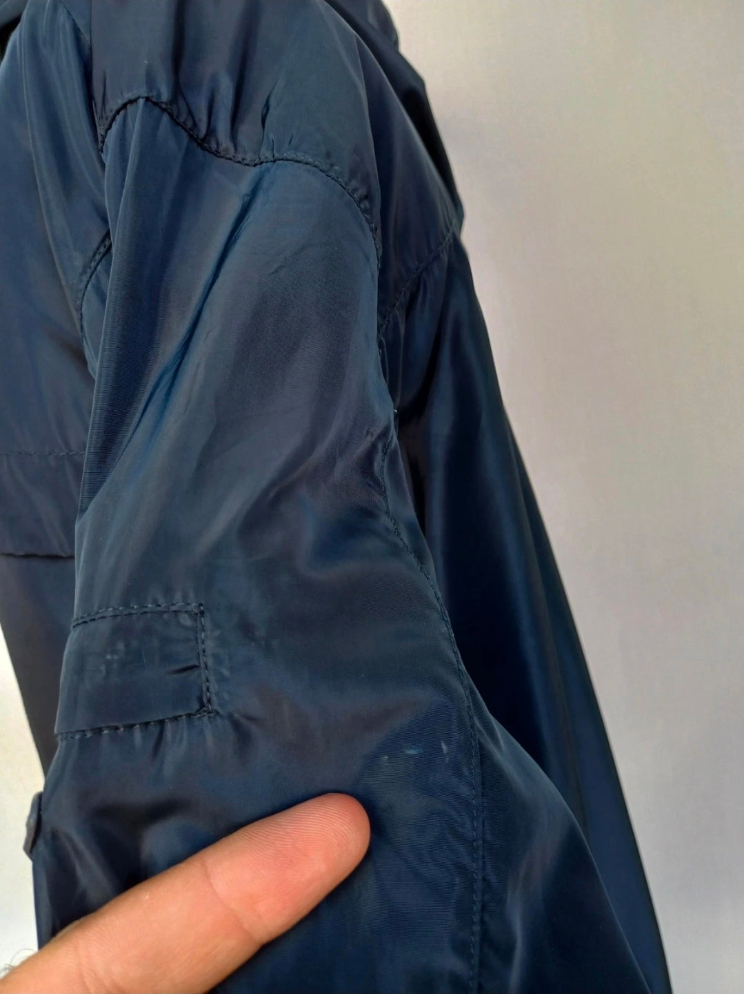 Prada SGH466 NylonPU Resin Coated Hooded Jacket Full Zip Coat Size 54