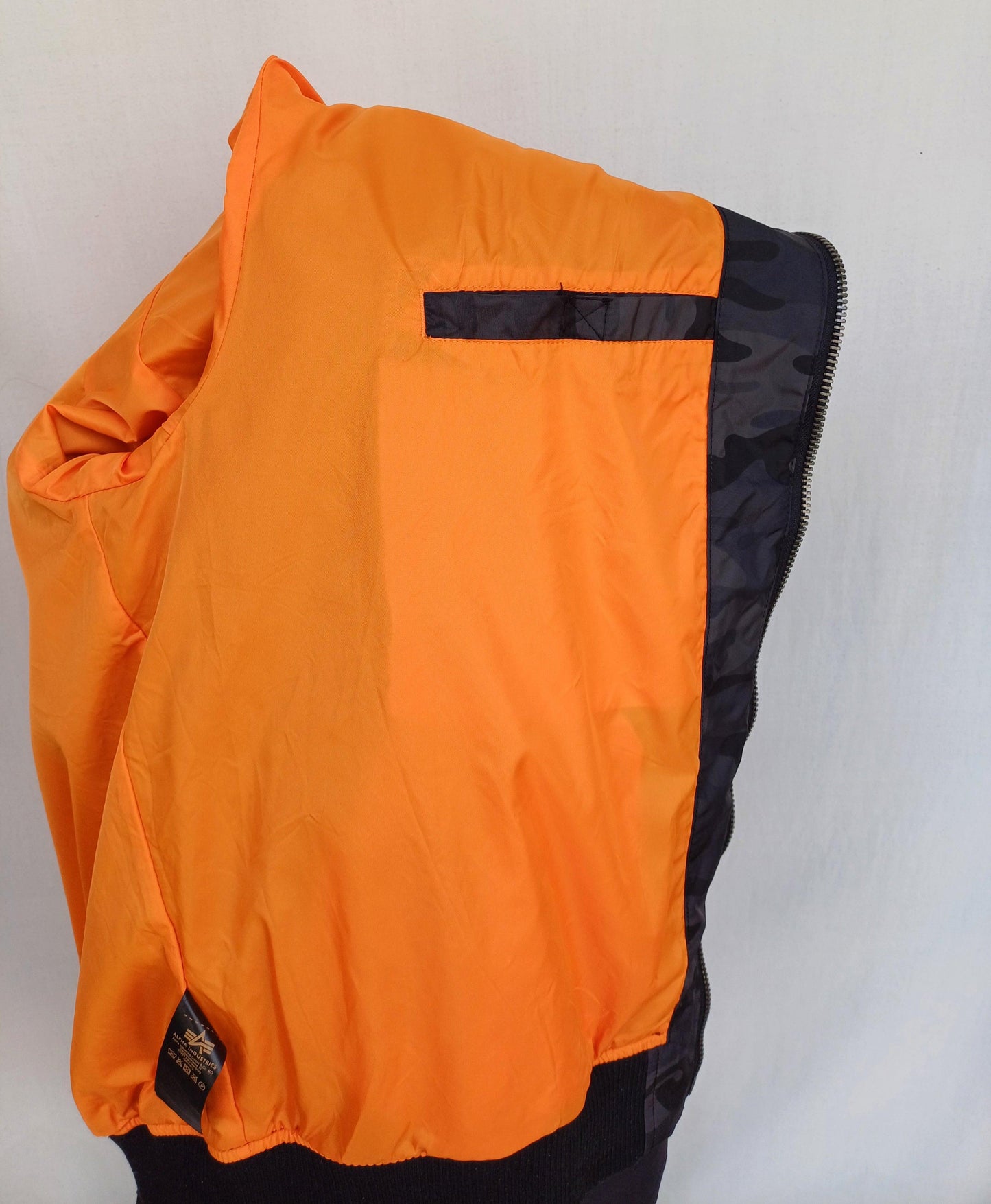 Alpha Industries Camo Full Zip Flight Bomber Jacket Size Mens 3XL