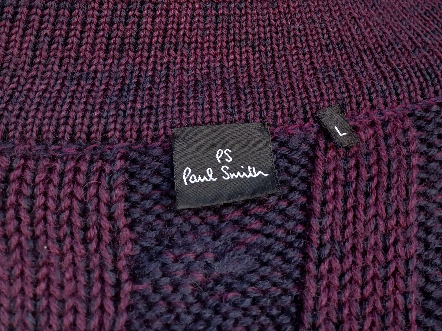 Paul Smith 100% Wool Button Cardigan Cable Knit Sweater Mens L