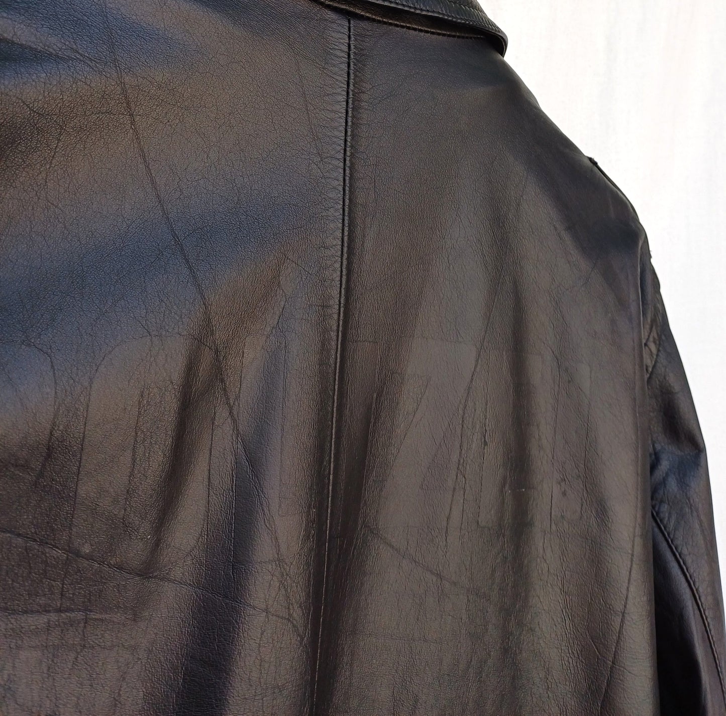 Vintage 1992 German Police Real Leather Jacket With Removable Fleece Lining Mens 2XL