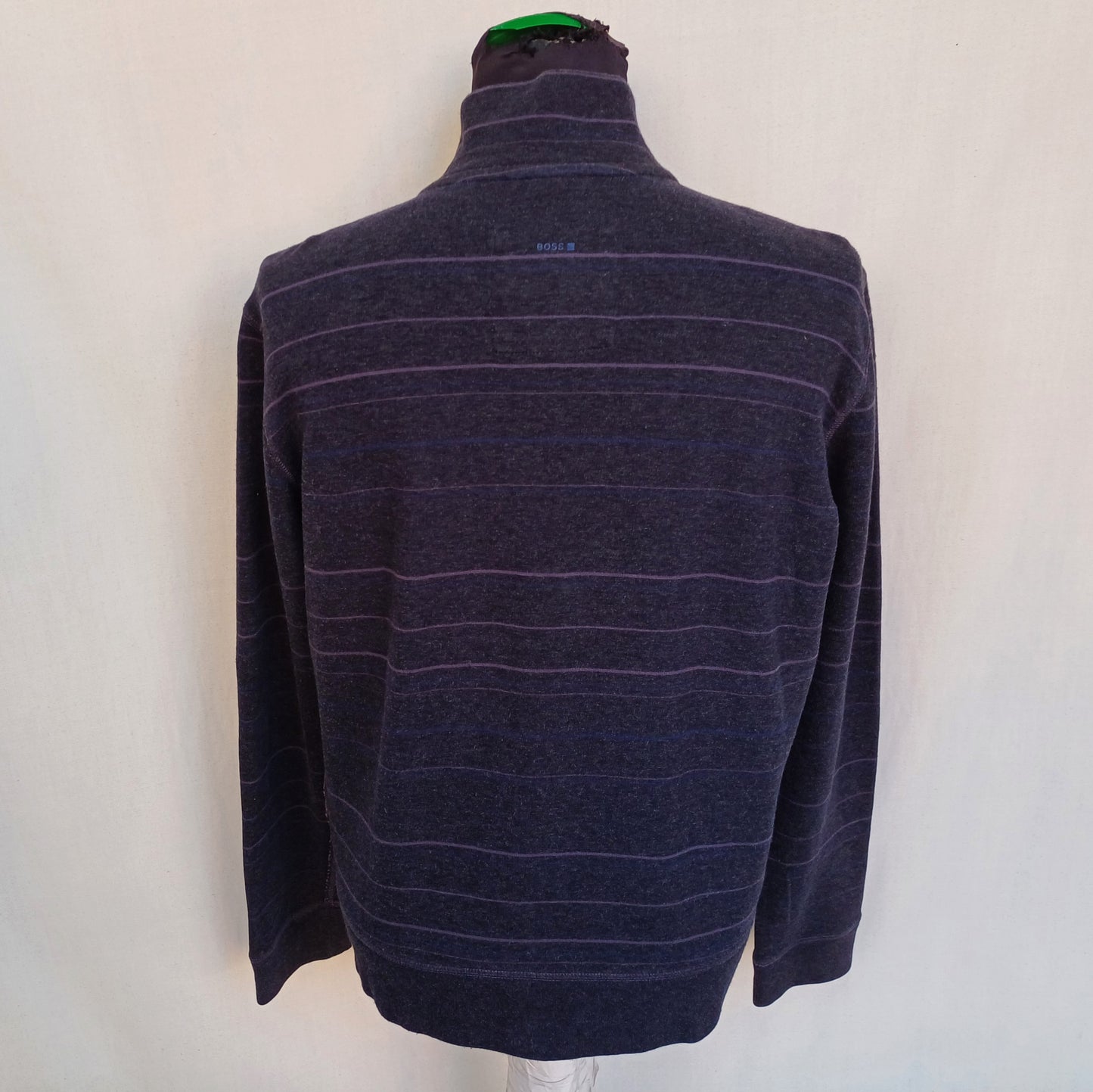 Hugo Boss Orange Cotton Zip Sweater Mens S