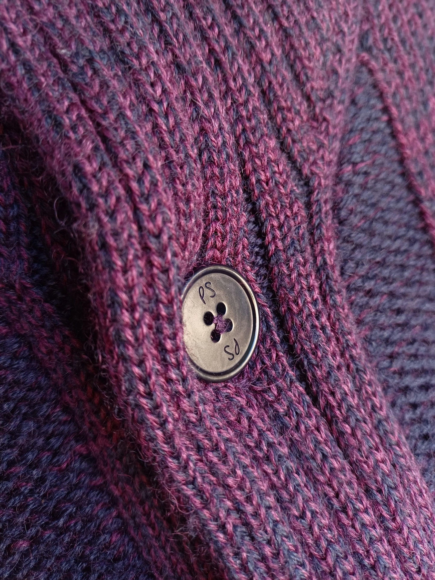 Paul Smith 100% Wool Button Cardigan Cable Knit Sweater Mens L