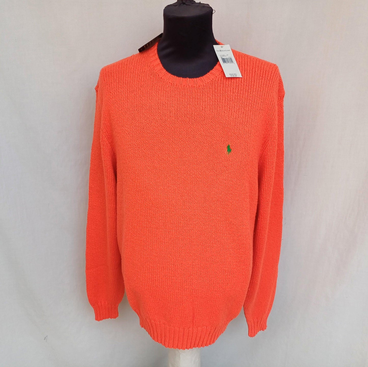 New With Tags $125 Polo Ralph Lauren Luxury Cotton Sweater Mens XL