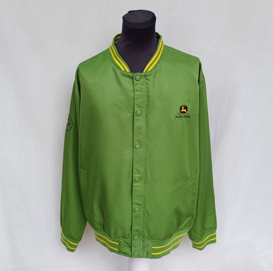 سترة رجالي من John Deere Team Zip/Snap Varsity مقاس 3XL