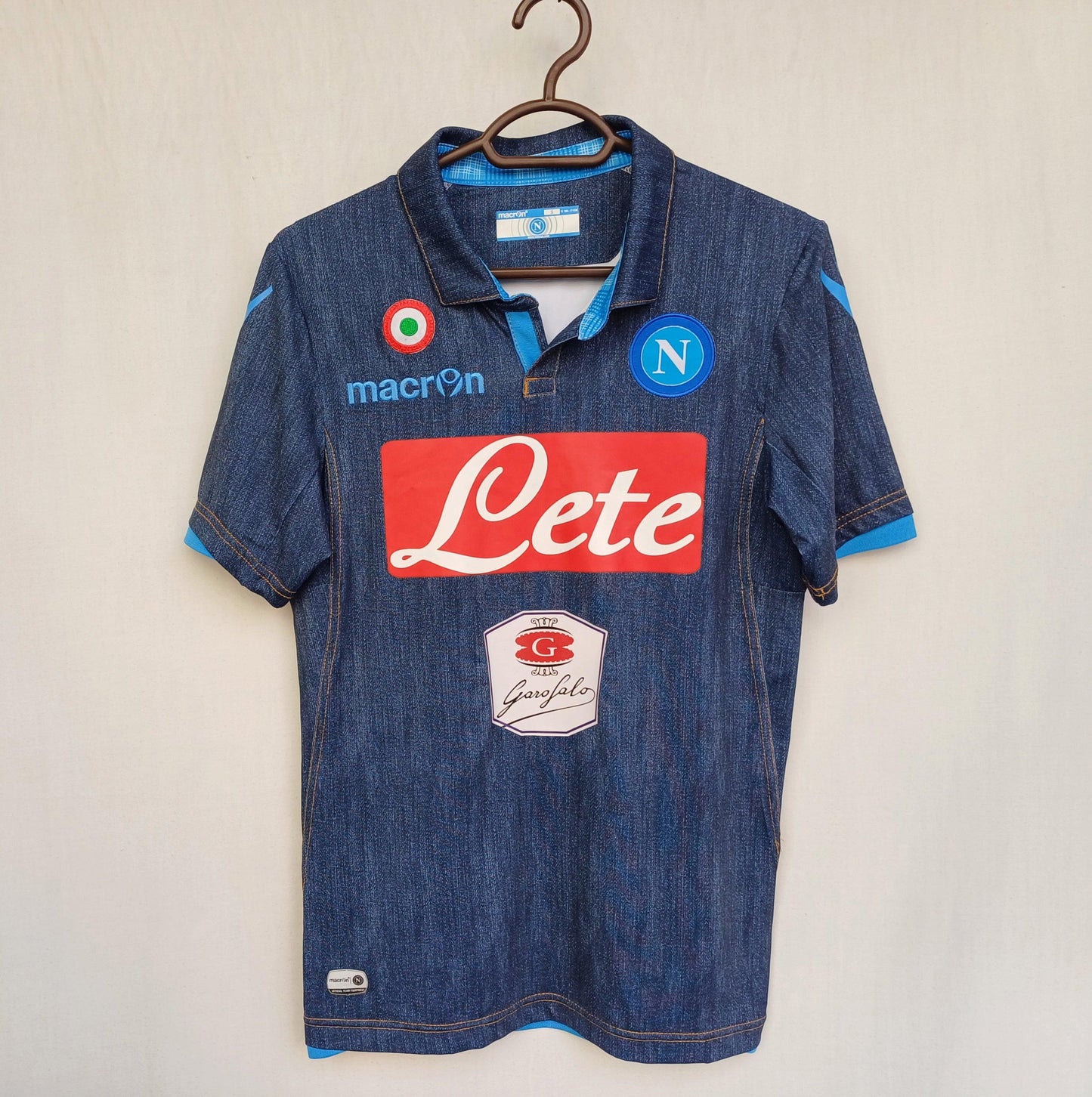 Napoli Italy 2014/2015 Macron Away Shirt Mens S