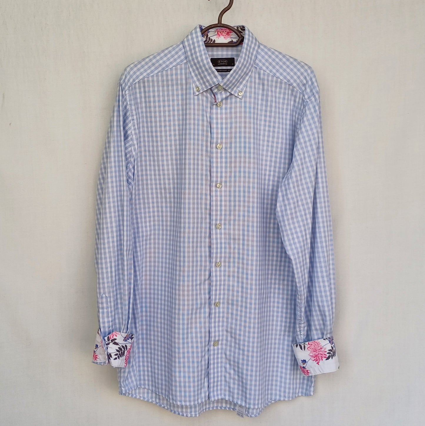 Eton Contemporary Fit Cotton Button Shirt Size 42/16.5