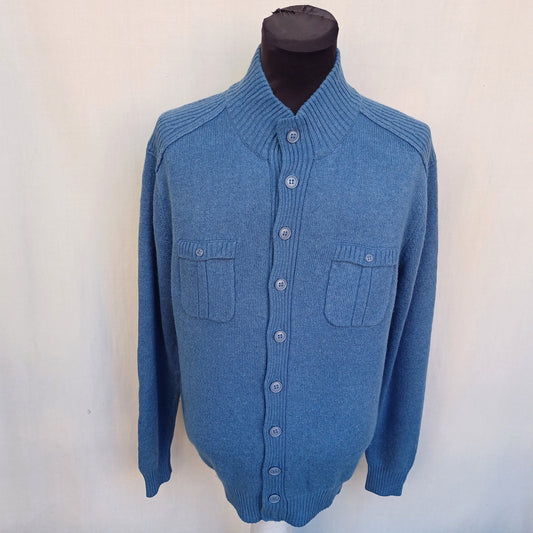 David Saddler Business Collection Wool/Cashmere Button Cardigan Sweater 54/Mens XL