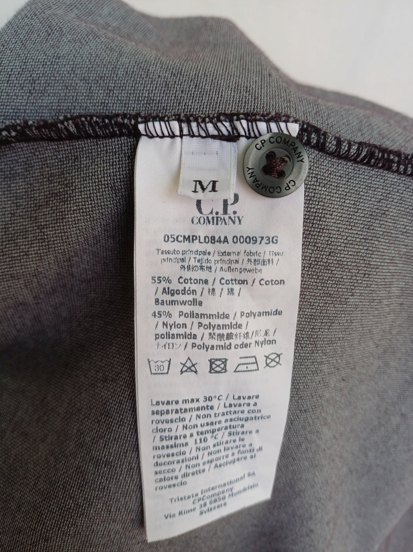 CP Company Tacting Long Sleeve polo Button Shirt Mens M
