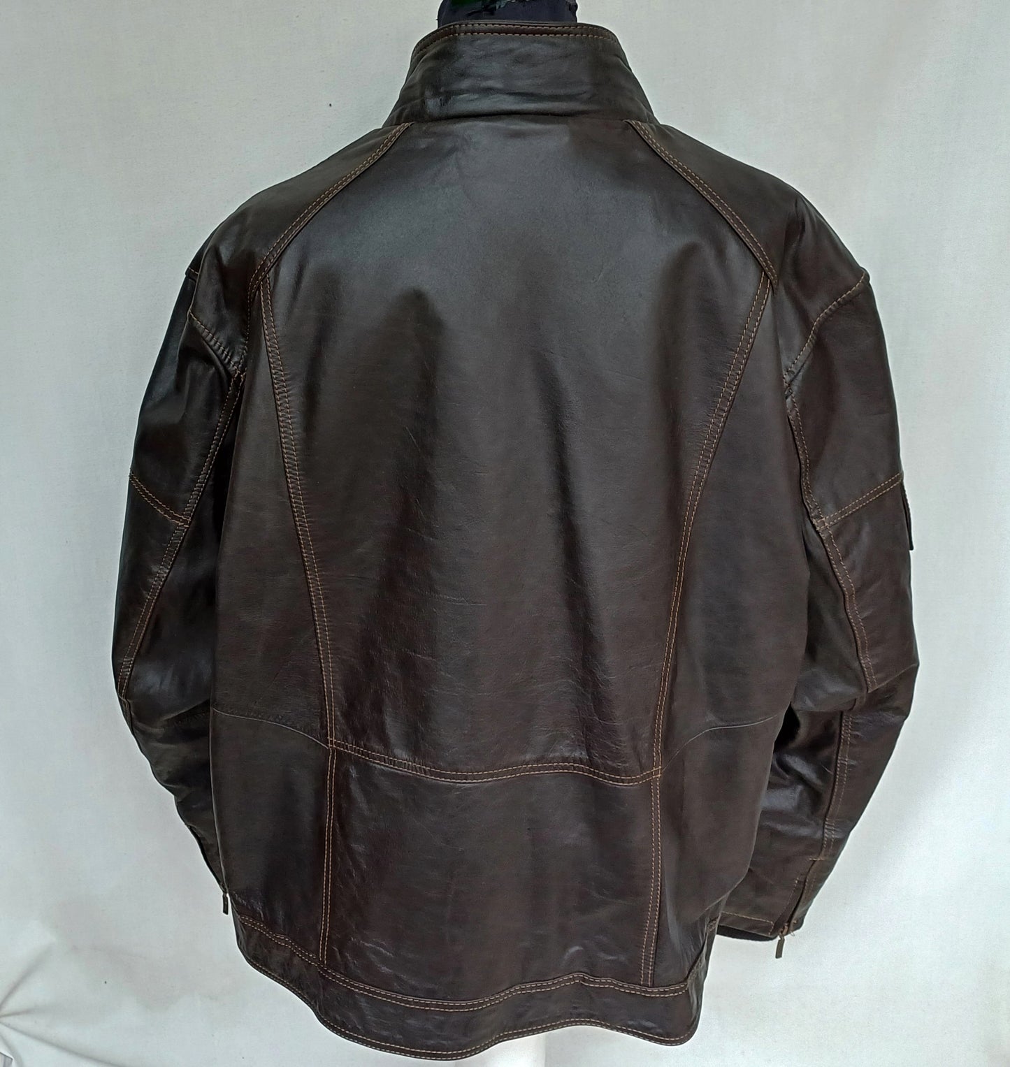 Trapper Real Nappa Cow Leather Jacket Mens 60/3XL