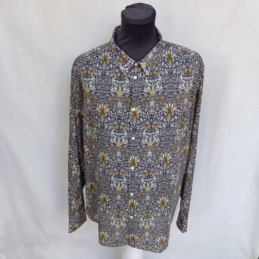 New Without Tags H&M X Morris&Co Floral Button Shirt Mens 2XL