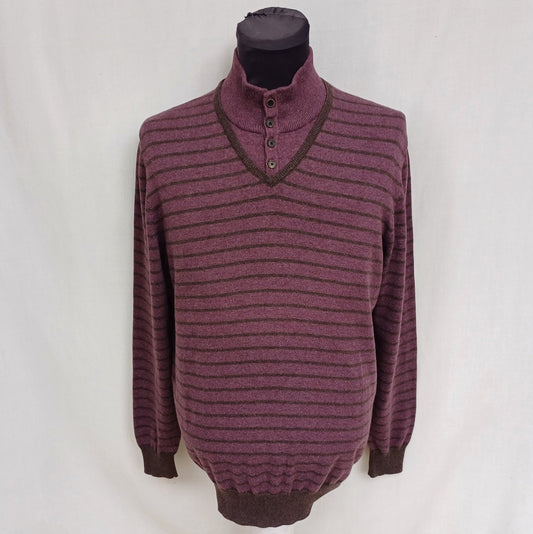 Massimo Dutti Button Cotton/Cashmere Sweater Mens L